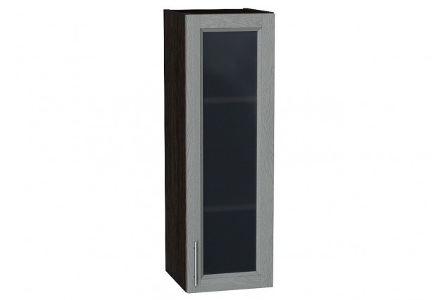 Шкаф верхний с 1-ой остекленной дверцей Сканди Grey Softwood / Graphite 30 х 32 х 92 см