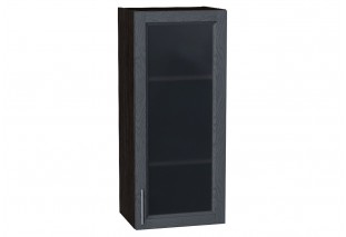 Шкаф верхний с 1-ой остекленной дверцей Сканди Graphite Softwood / Graphite 40 х 32 х 92 см