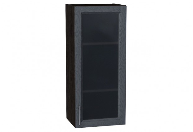 Шкаф верхний с 1-ой остекленной дверцей Сканди Graphite Softwood / Graphite 40 х 32 х 92 см