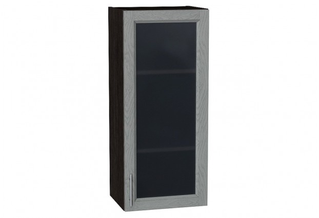 Шкаф верхний с 1-ой остекленной дверцей Сканди Grey Softwood / Graphite 40 х 32 х 92 см