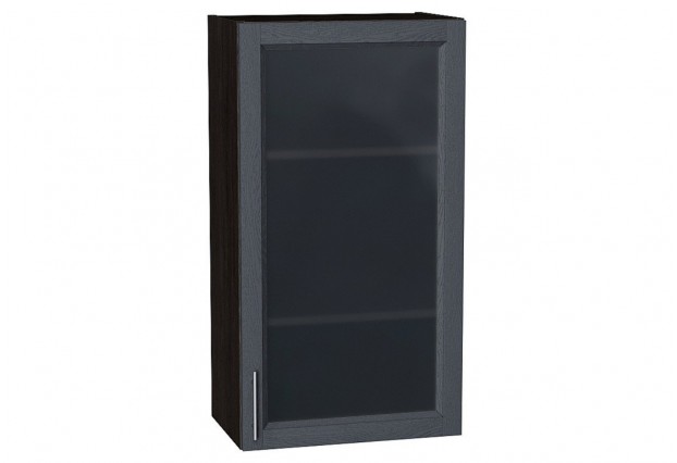 Шкаф верхний с 1-ой остекленной дверцей Сканди Graphite Softwood / Graphite 50 х 32 х 92 см