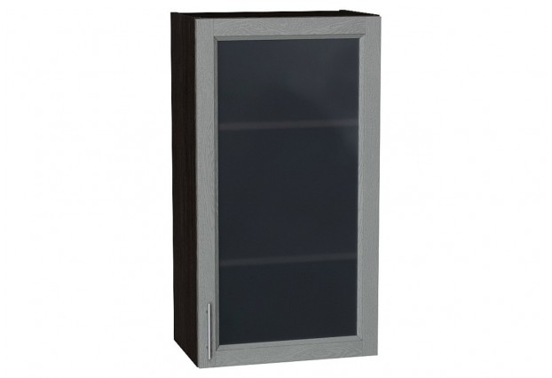 Шкаф верхний с 1-ой остекленной дверцей Сканди Grey Softwood / Graphite 50 х 32 х 92 см
