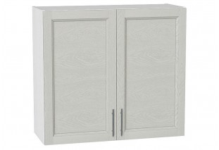 Шкаф верхний с 2-мя дверцами Сканди Cappuccino Softwood / Белый 80 х 31,8 х 71,6 см