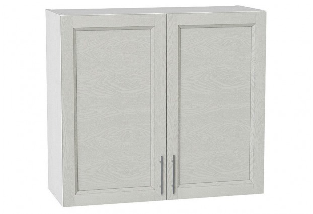 Шкаф верхний с 2-мя дверцами Сканди Cappuccino Softwood / Белый 80 х 31,8 х 71,6 см