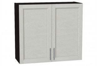Шкаф верхний с 2-мя дверцами Сканди Cappuccino Softwood / Graphite 80 х 31,8 х 71,6 см