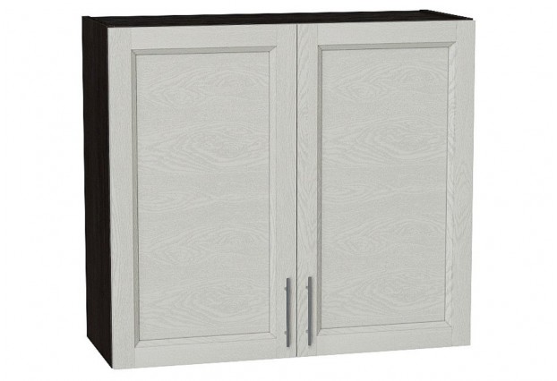 Шкаф верхний с 2-мя дверцами Сканди Cappuccino Softwood / Graphite 80 х 31,8 х 71,6 см