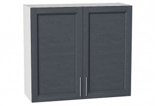 Шкаф верхний с 2-мя дверцами Сканди Graphite Softwood / Белый 80 х 31,8 х 71,6 см
