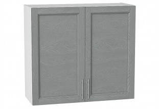 Шкаф верхний с 2-мя дверцами Сканди Grey Softwood / Белый 80 х 31,8 х 71,6 см