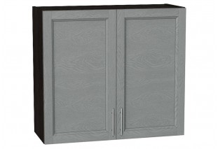 Шкаф верхний с 2-мя дверцами Сканди Grey Softwood / Graphite 80 х 31,8 х 71,6 см