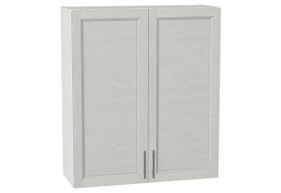 Шкаф верхний с 2-мя дверцами Сканди Cappuccino Softwood / Белый 80 х 32 х 92 см