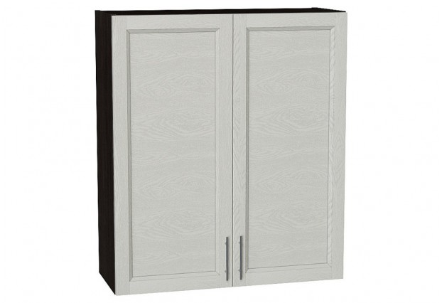 Шкаф верхний с 2-мя дверцами Сканди Cappuccino Softwood / Graphite 80 х 32 х 92 см