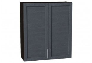 Шкаф верхний с 2-мя дверцами Сканди Graphite Softwood / Graphite 80 х 32 х 92 см