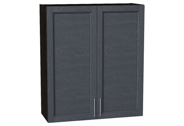 Шкаф верхний с 2-мя дверцами Сканди Graphite Softwood / Graphite 80 х 32 х 92 см