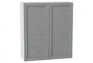 Шкаф верхний с 2-мя дверцами Сканди Grey Softwood / Белый 80 х 32 х 92 см