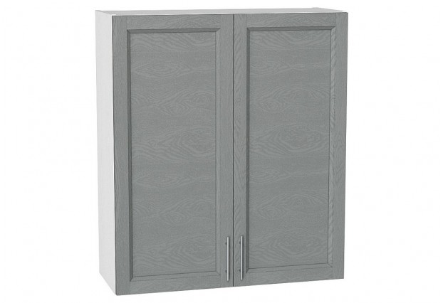 Шкаф верхний с 2-мя дверцами Сканди Grey Softwood / Белый 80 х 32 х 92 см