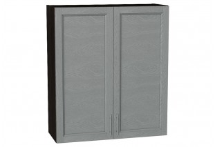 Шкаф верхний с 2-мя дверцами Сканди Grey Softwood / Graphite 80 х 32 х 92 см