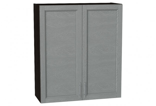 Шкаф верхний с 2-мя дверцами Сканди Grey Softwood / Graphite 80 х 32 х 92 см