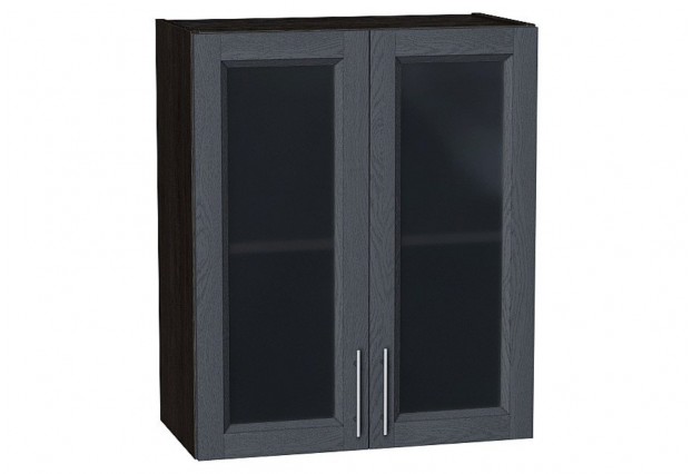Шкаф верхний с 2-мя остекленными дверцами Сканди Graphite Softwood / Graphite 60 х 32 х 71,6 см