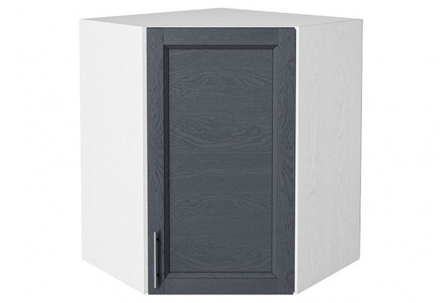 Шкаф верхний угловой Сканди Graphite Softwood / Белый 60 х 60 х 71,6 см