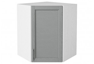 Шкаф верхний угловой Сканди Grey Softwood / Белый 60 х 60 х 71,6 см