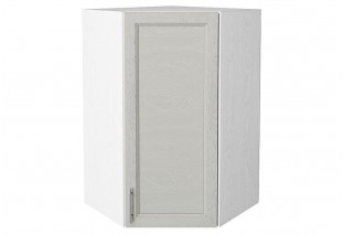 Шкаф верхний угловой Сканди Cappuccino Softwood / Белый 60 х 60 х 92 см