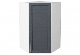 Шкаф верхний угловой Сканди Graphite Softwood / Белый 60 х 60 х 92 см