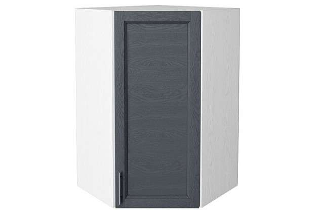 Шкаф верхний угловой Сканди Graphite Softwood / Белый 60 х 60 х 92 см