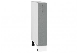 Шкаф нижний бутылочница Сканди Grey Softwood / Белый 15 х 48 х 81,6 см