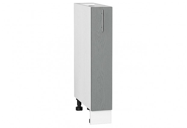Шкаф нижний бутылочница Сканди Grey Softwood / Белый 15 х 48 х 81,6 см