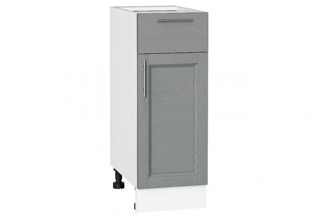 Шкаф нижний с 1-ой дверцей и ящиком Сканди Grey Softwood / Белый 30 х 48 х 81,6 см