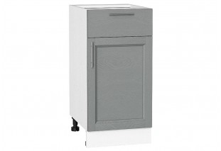 Шкаф нижний с 1-ой дверцей и ящиком Сканди Grey Softwood / Белый 40 х 48 х 81,6 см