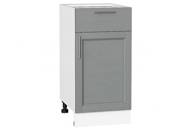 Шкаф нижний с 1-ой дверцей и ящиком Сканди Grey Softwood / Белый 40 х 48 х 81,6 см