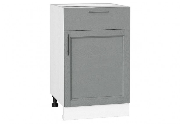 Шкаф нижний с 1-ой дверцей и ящиком Сканди Grey Softwood / Белый 50 х 48 х 81,6 см