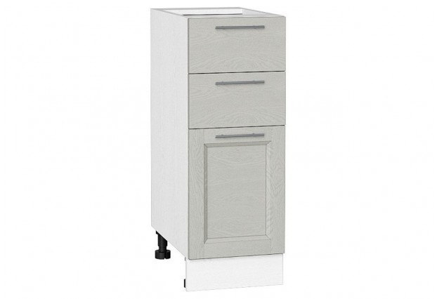 Шкаф нижний с 3-мя ящиками Сканди Cappuccino Softwood / Белый 30 х 48 х 81,6 см