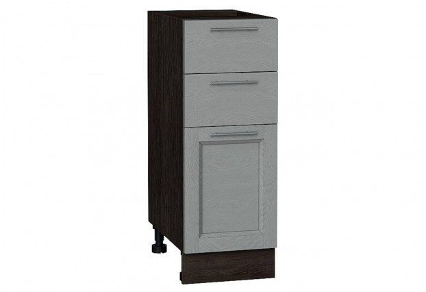Шкаф нижний с 3-мя ящиками Сканди Grey Softwood / Graphite 30 х 48 х 81,6 см