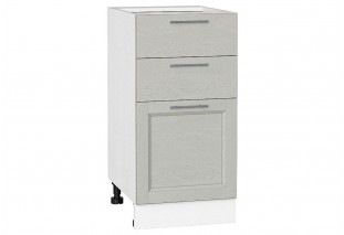 Шкаф нижний с 3-мя ящиками Сканди Cappuccino Softwood / Белый 40 х 48 х 81,6 см
