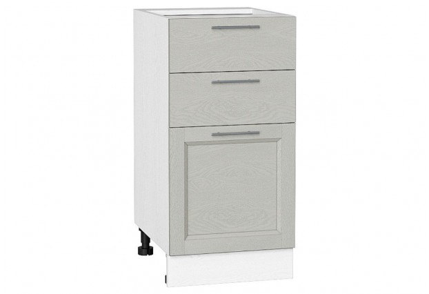 Шкаф нижний с 3-мя ящиками Сканди Cappuccino Softwood / Белый 40 х 48 х 81,6 см