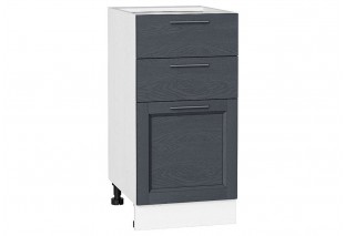 Шкаф нижний с 3-мя ящиками Сканди Graphite Softwood / Белый 40 х 48 х 81,6 см