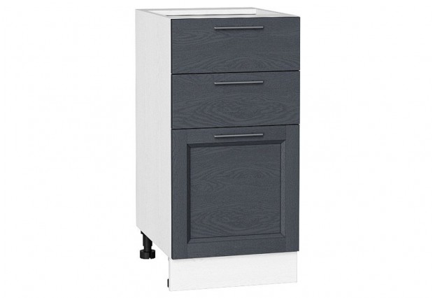 Шкаф нижний с 3-мя ящиками Сканди Graphite Softwood / Белый 40 х 48 х 81,6 см