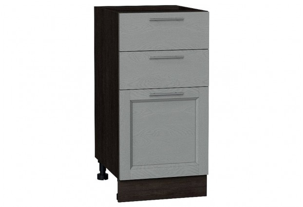 Шкаф нижний с 3-мя ящиками Сканди Grey Softwood / Graphite 40 х 48 х 81,6 см