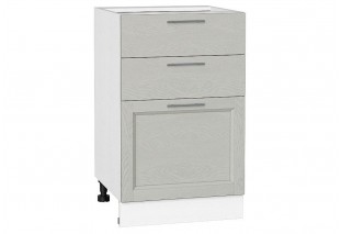 Шкаф нижний с 3-мя ящиками Сканди Cappuccino Softwood / Белый 50 х 48 х 81,6 см