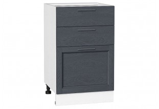 Шкаф нижний с 3-мя ящиками Сканди Graphite Softwood / Белый 50 х 48 х 81,6 см