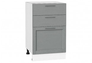 Шкаф нижний с 3-мя ящиками Сканди Grey Softwood / Белый 50 х 48 х 81,6 см