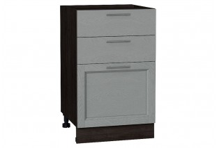 Шкаф нижний с 3-мя ящиками Сканди Grey Softwood / Graphite 50 х 48 х 81,6 см