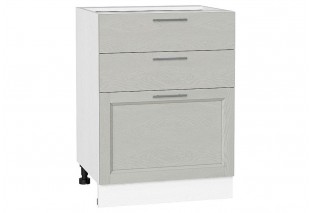 Шкаф нижний с 3-мя ящиками Сканди Cappuccino Softwood / Белый 60 х 48 х 81,6 см