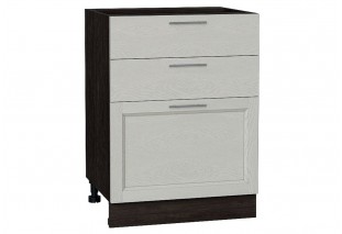 Шкаф нижний с 3-мя ящиками Сканди Cappuccino Softwood / Graphite 60 х 48 х 81,6 см