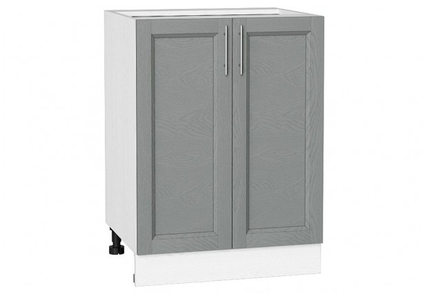 Шкаф нижний с 2-мя дверцами Сканди Grey Softwood / Белый 60 х 48 х 81,6 см