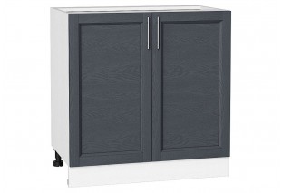 Шкаф нижний с 2-мя дверцами Сканди Graphite Softwood / Белый 80 х 47,8 х 81,6 см