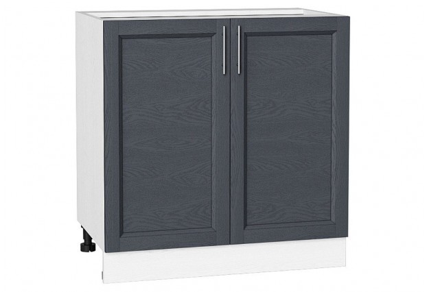 Шкаф нижний с 2-мя дверцами Сканди Graphite Softwood / Белый 80 х 47,8 х 81,6 см