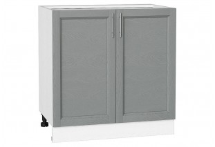 Шкаф нижний с 2-мя дверцами Сканди Grey Softwood / Белый 80 х 47,8 х 81,6 см